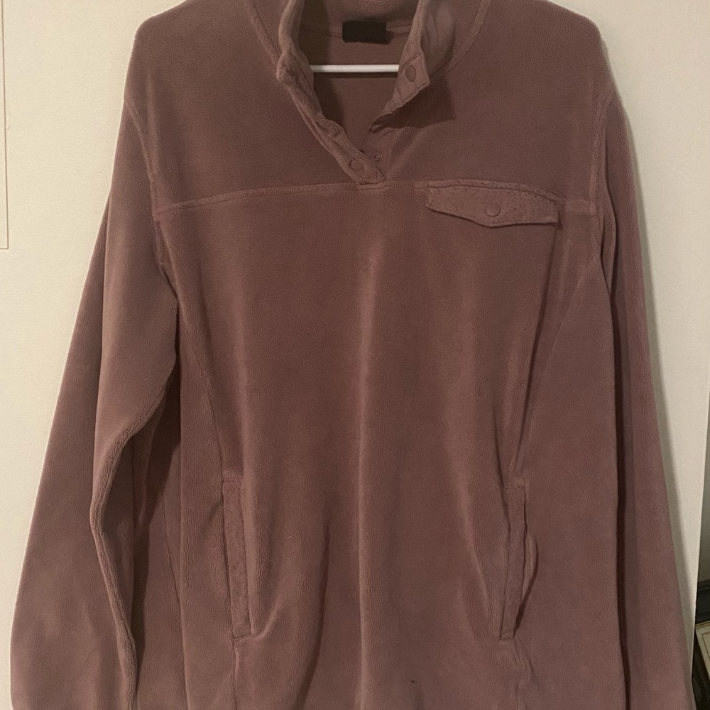 Pinky Nude Half Button-up Sweater